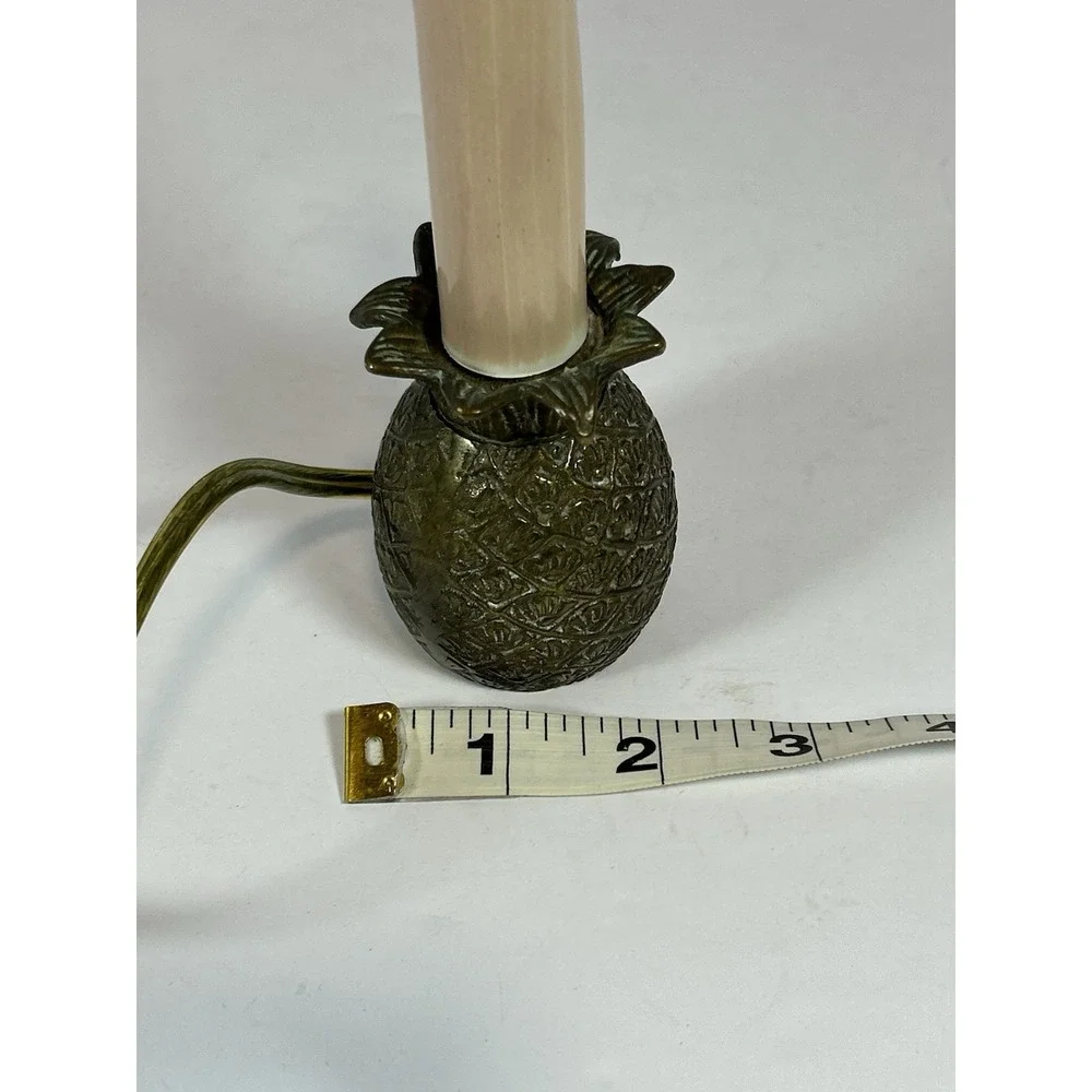 Vintage Brass Pineapple Candlestick‎ Lamp Table Window Night Light Electric 7